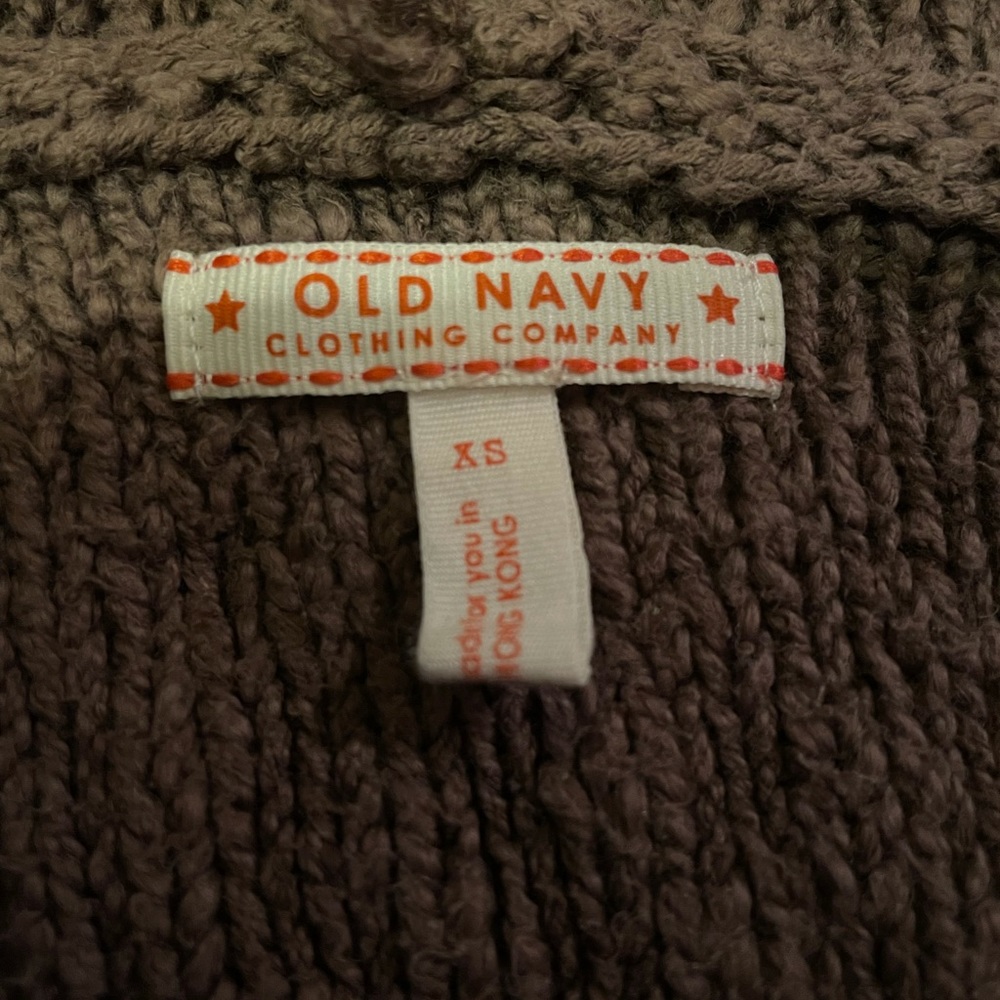 Old Navy Womens XS Brown Hooded Sweater - Picture 7 of 7